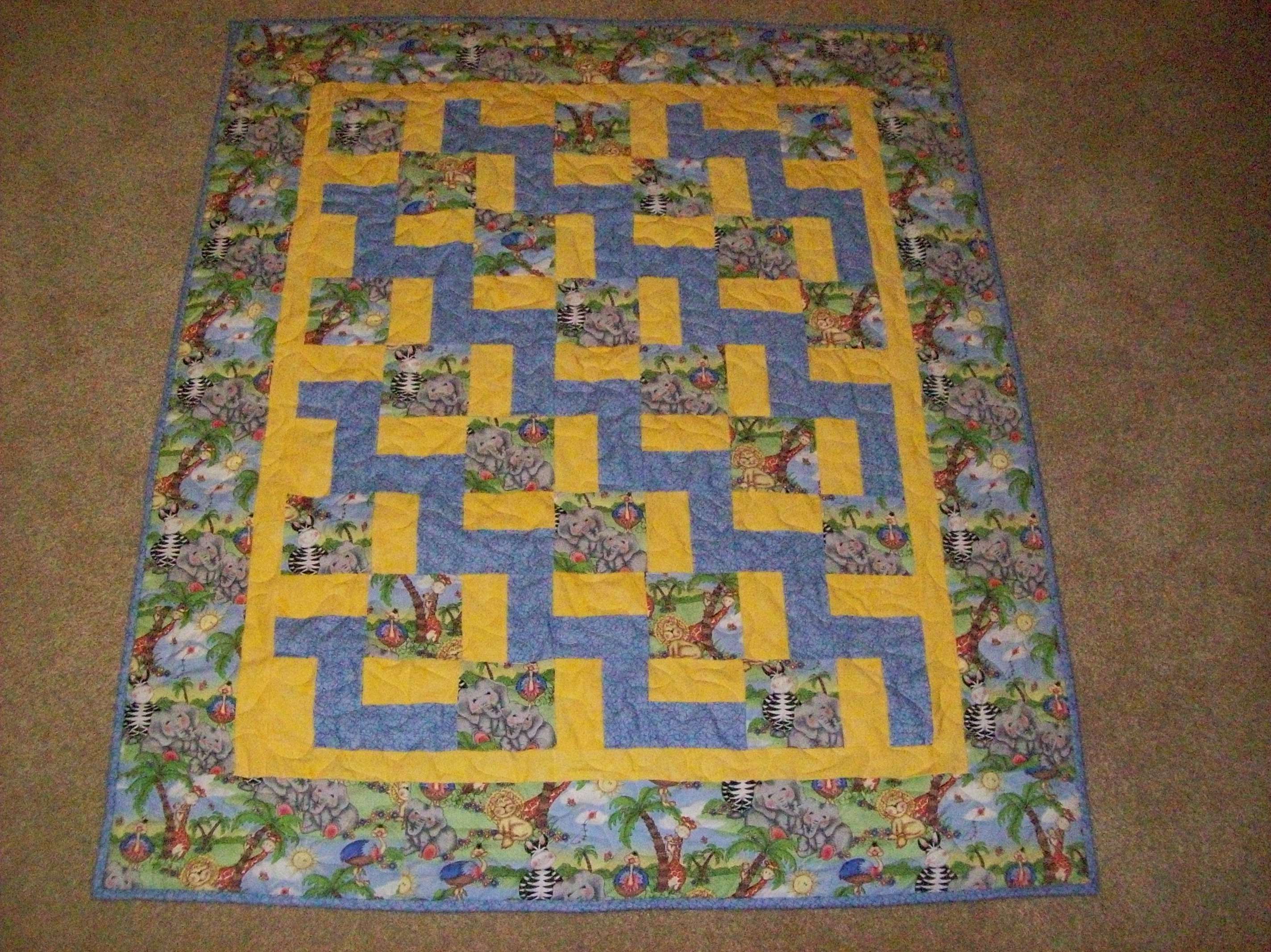Pieced Bazoople Baby Quilt