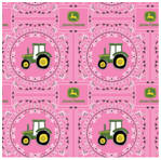 John Deer Tractor Bandana Pink