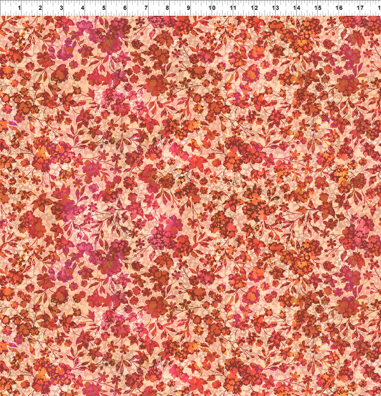 Flower Vines Red